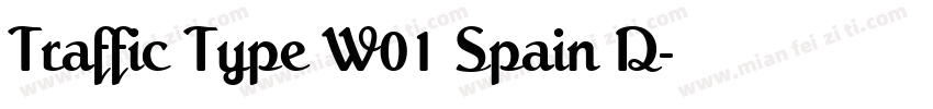 Traffic Type W01 Spain D字体转换